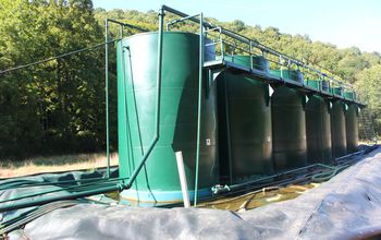 Wastewater tanks at a spill site in West Virginia.